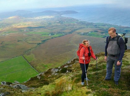 Local guides hike side-by-side while sharing legends and folklore of the region including mythical creatures and fairies, and, yes, even the leprechaun!