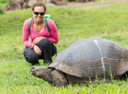 Giant tortoises are one of the many unique species on the Galapagos that you’ll have the chance to see up close and personal.