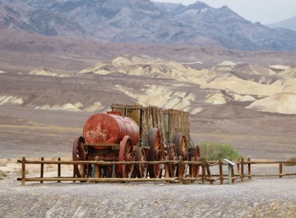 Twenty-mule teams were used to haul borax out of Death Valley; the Borax museum explains it all.