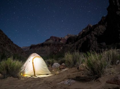 After an action-packed day, there is nothing like camping under the stars.