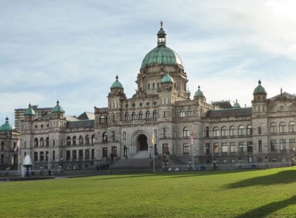 The parliament building of British Columbia offers ornate architecture, artwork and European charm.