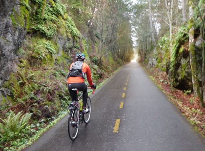 Cycle through remote landscapes on the Galloping Goose & Cowichan Valley Regional Trails.