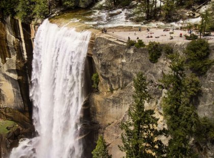 Set out on one of the most spectacular hikes in Yosemite National Park, the Mist Trail to Vernal and Nevada Falls.