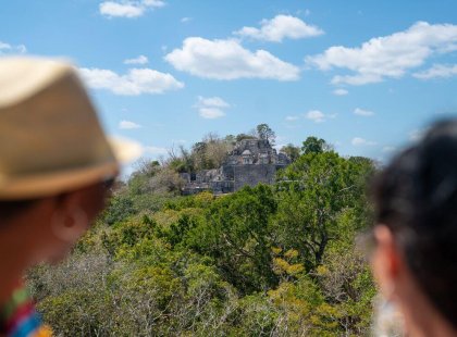 Calakmul ruins in Mexican jungle