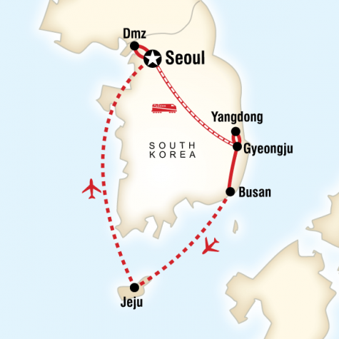 Best of South Korea - Tour Map