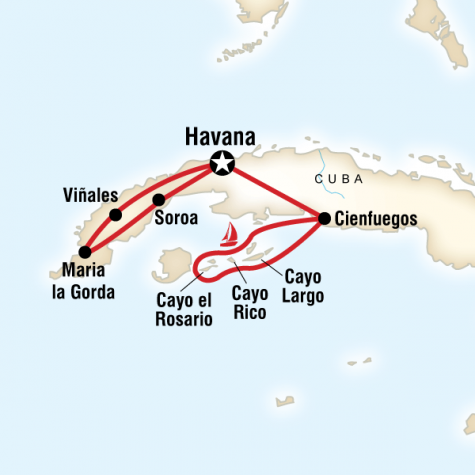 Cuba Libre & Sailing - Tour Map