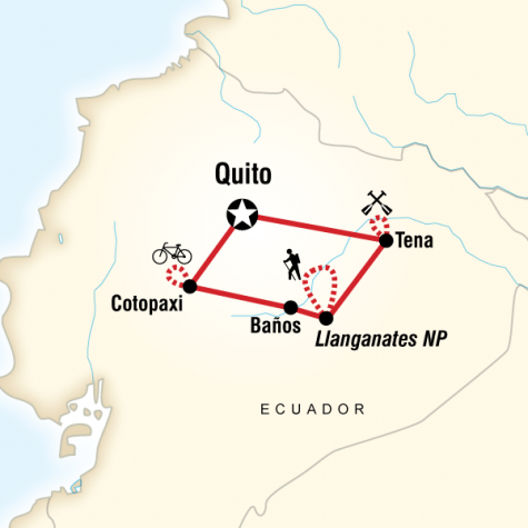 Ecuador Multisport - Tour Map