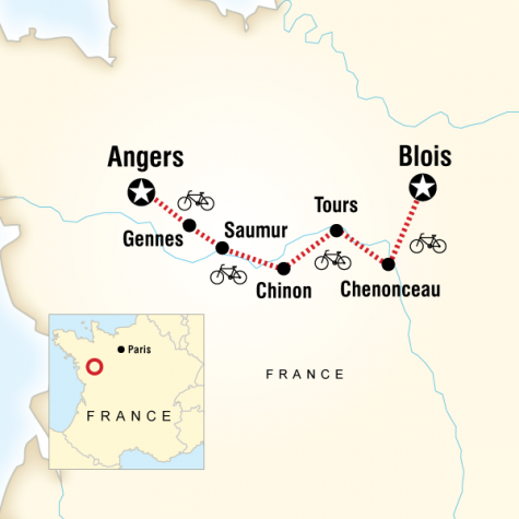 Loire Valley Cycling - Tour Map