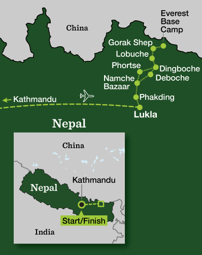 Everest Base Camp Trek - Tour Map