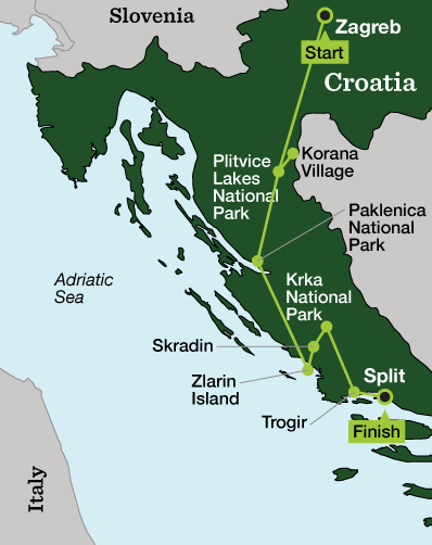 Croatia Multisport - Tour Map