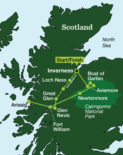 Scotland Family Adventure - Tour Map