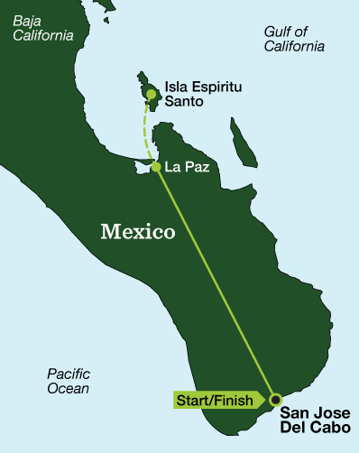Baja Kayaking Escape - Tour Map