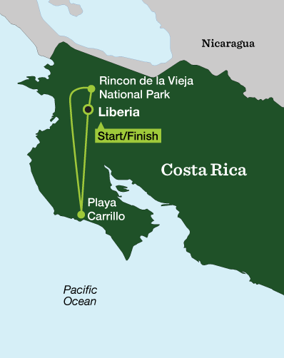 Costa Rica Escape - Tour Map