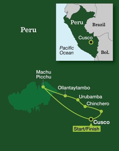 Machu Picchu Family Adventure - Tour Map