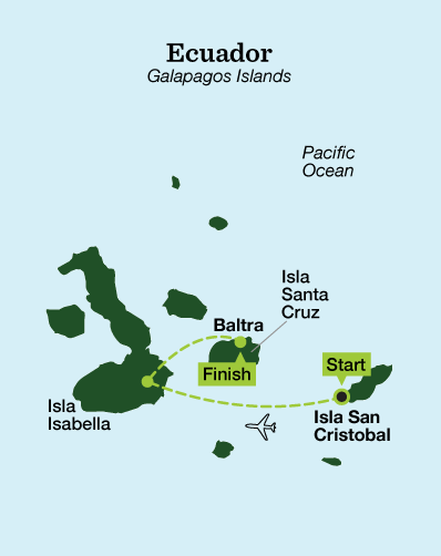 Galapagos Islands Volunteer Vacation - Tour Map