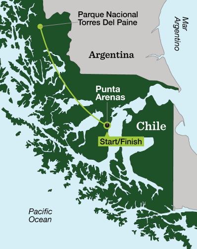 Patagonia Volunteer Vacation - Tour Map