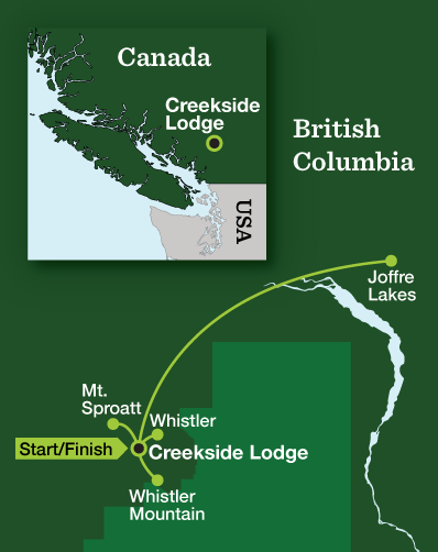 British Columbia Hiking – Lodge Based - Tour Map