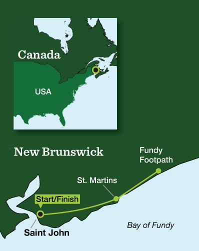 Backpacking the Bay of Fundy Footpath - Tour Map