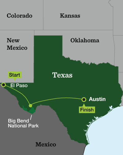 Texas Hiking – Big Bend National Park & Beyond - Tour Map