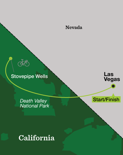 Death Valley Cycling - Tour Map
