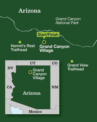 Grand Canyon Women’s Backpacking - Tour Map