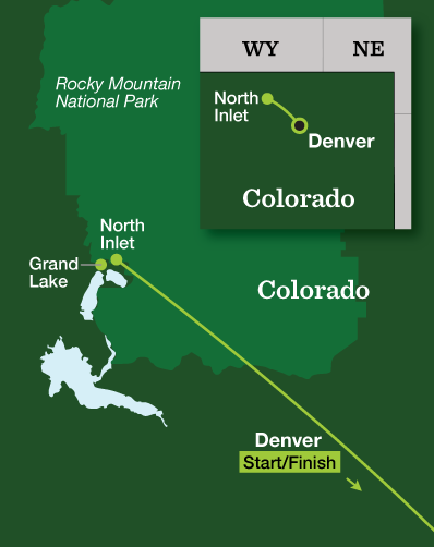 Rocky Mountains Backpacking – North Inlet - Tour Map