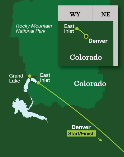 Rocky Mountains Backpacking – East Inlet - Tour Map