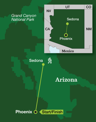 Arizona Hiking – Sedona Women’s Adventure - Tour Map