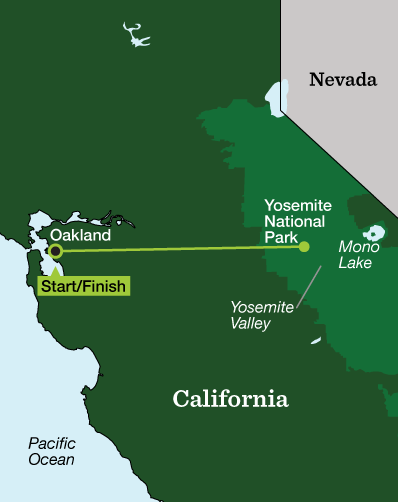 Yosemite Family Adventure - Tour Map