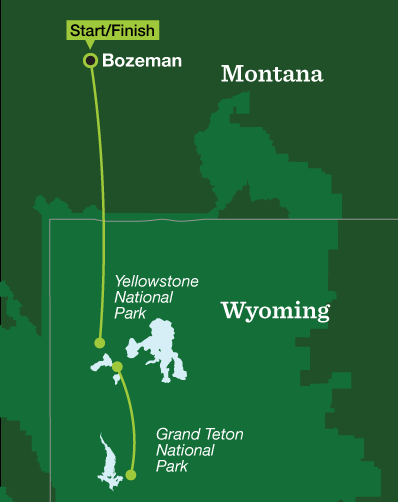 Yellowstone Family Adventure - Tour Map