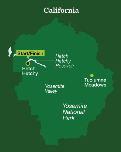 Yosemite Backpacking – Hetch Hetchy - Tour Map