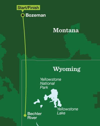 Yellowstone Women’s Backpacking – Bechler River - Tour Map