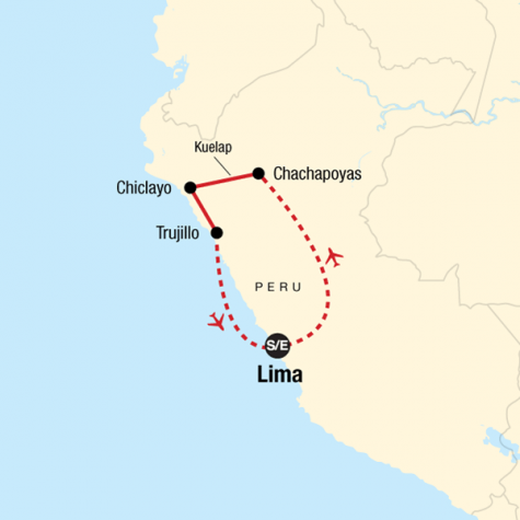 Explore Northern Peru - Tour Map