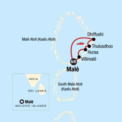 Maldives Island Hopping - Tour Map