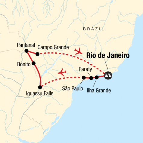 Wonders of Brazil - Tour Map