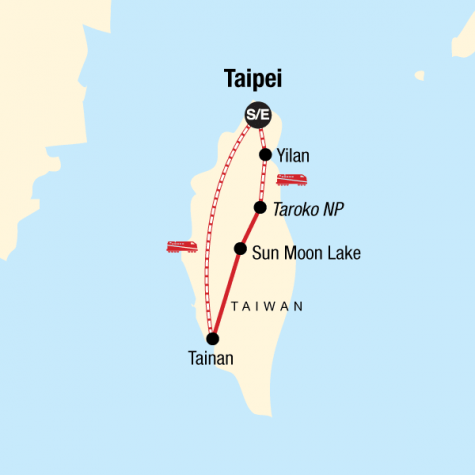 Taiwan Discovery - Tour Map
