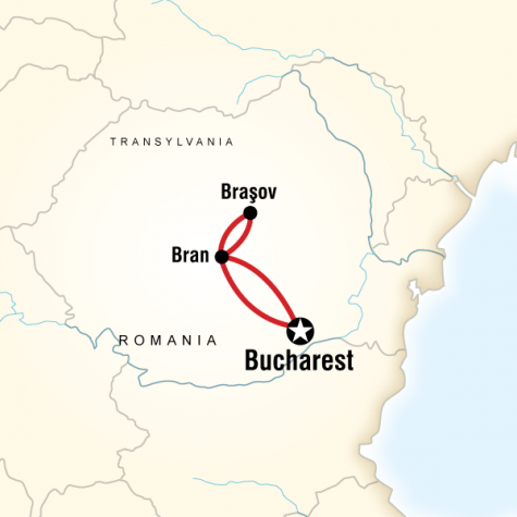Dracula’s Halloween Party in Transylvania - Tour Map