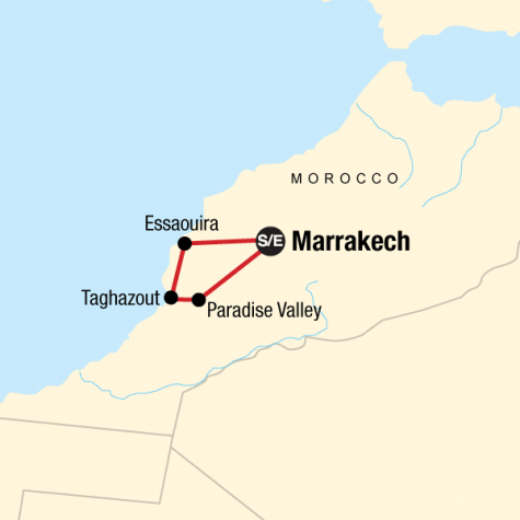 Coastal Morocco - Tour Map