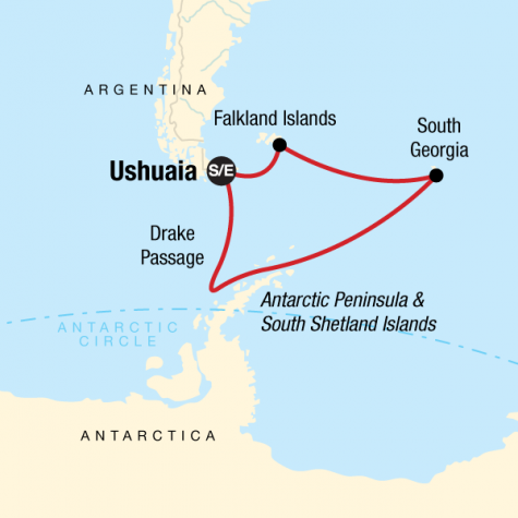 Spirit of Shackleton - Tour Map