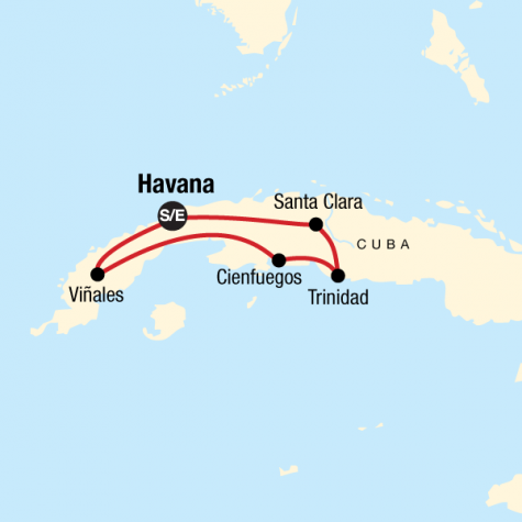 Cuba Explorer - Tour Map