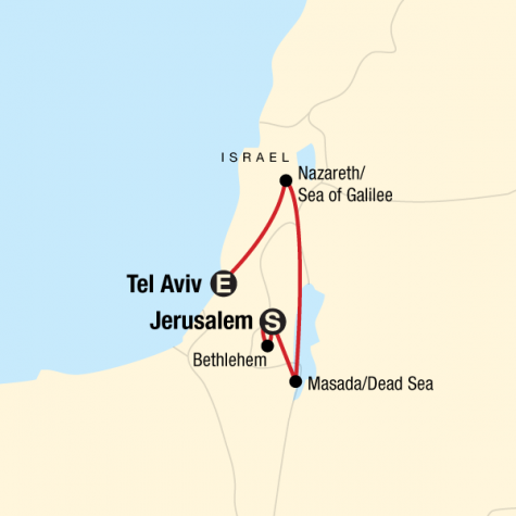 Israel and Beyond - Tour Map