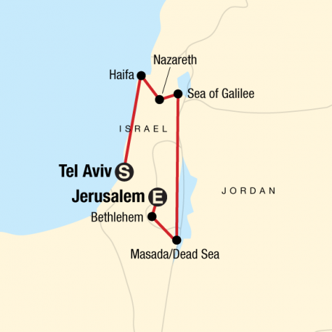 Israel Explorer - Tour Map