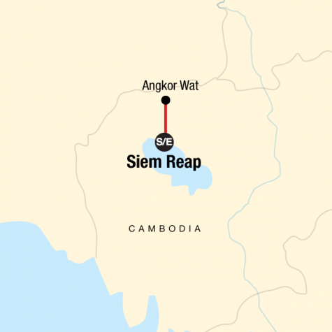 Ancient Angkor Wat Independent Adventure - Tour Map