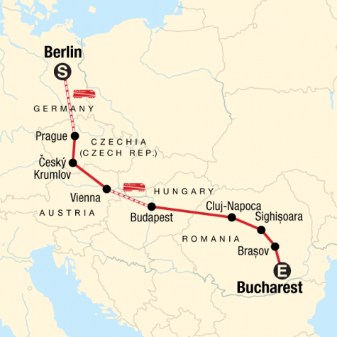 Discover Central & Eastern Europe - Tour Map