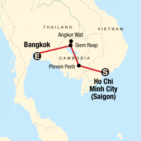 Cambodia Experience - Tour Map