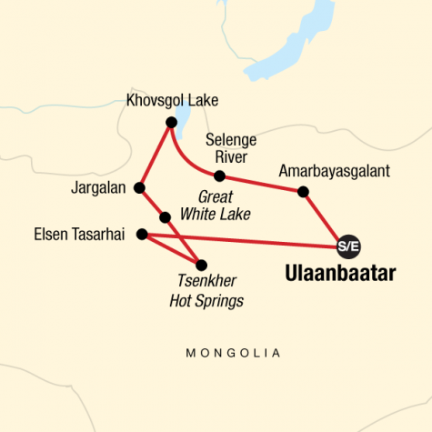 Naadam Festival Mongolia - Tour Map