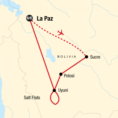 Bolivia Discovery - Tour Map
