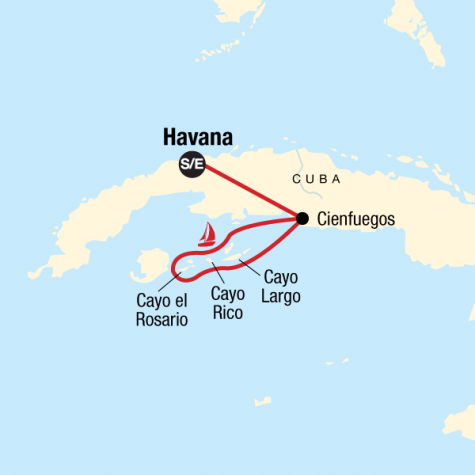 Sailing Cuba - Tour Map