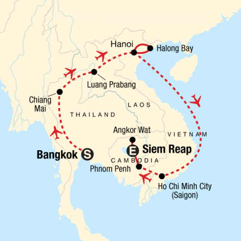 Discover Southeast Asia - Tour Map