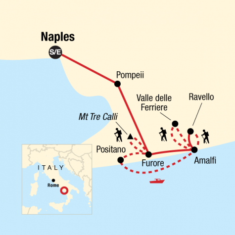 Local Living Italy—Amalfi Coast - Tour Map